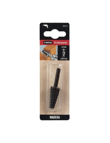 RASPA ROTATIVA CONICA Ø6/15X35MM.P/MAD.