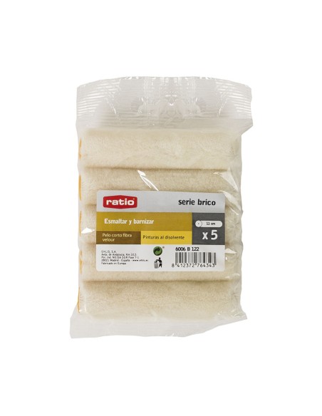 RECAMBIO MINIRODILLO. VELOUR ,11CM 5 UNI