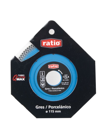 DISCO TURBO PORCELANICO 115X1,2MM.RATIO