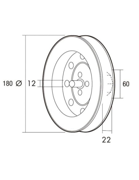 DISCO METÁLICO P/ ESPIGA 12 MM. Ø 150 MM