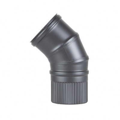 CODO 45º  TUBO PELLET INOX PINT Ø 80 mm.