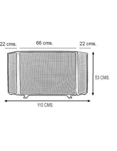 SALVACHISPAS PLEGABLE.110xh53 cm.