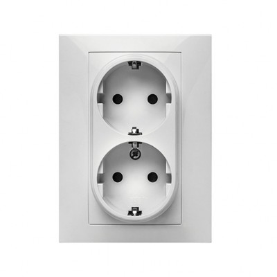 DOBLE ENCHUFE HABITAT 15 16A-250V BLANCO