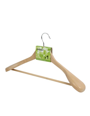 PERCHA MADERA DELUXE ESP. TRAJES HABITEX