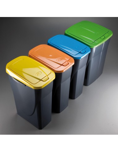 CUBO ECOBIN 25L. CON TAPA AMARILLA