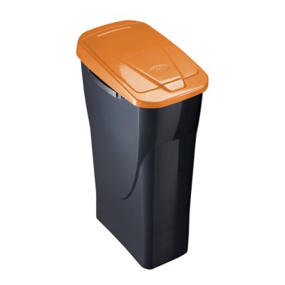 CUBO ECOBIN 25L. CON TAPA NARANJA