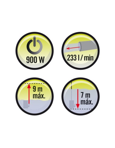BOMBA AGUAS SUCIAS INOX. 900 W.