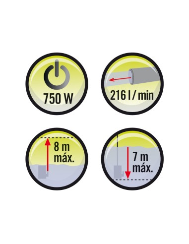 BOMBA AGUAS SUCIAS 750 W.