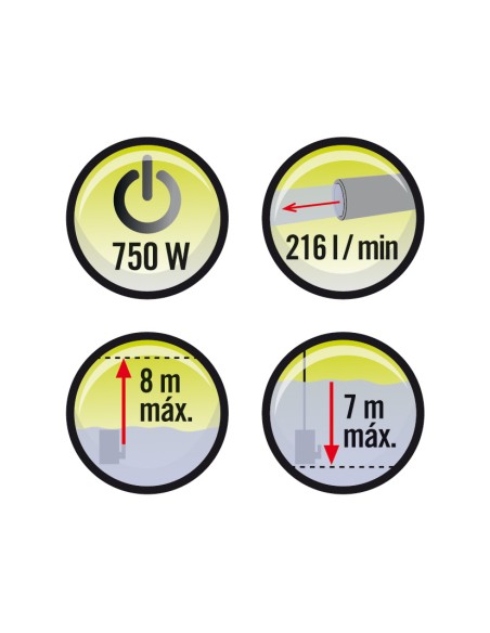BOMBA AGUAS SUCIAS 750 W.