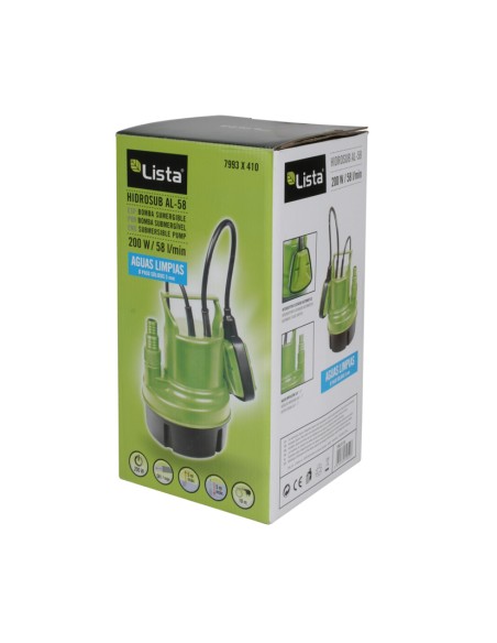 BOMBA AGUAS LIMPIAS 200 W.