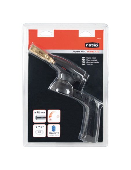 SOPLETE TIPO PISTOLA P/CARTUCH.ROSCA RAT