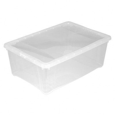 CAJA  MULTIUSOS 10L 38X27XH.14CM TRANSP.