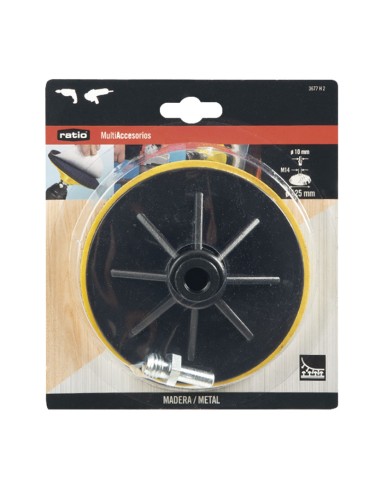 PLATO AUTOGRIP 125MM. M14 INCLUY.EJE Ø10