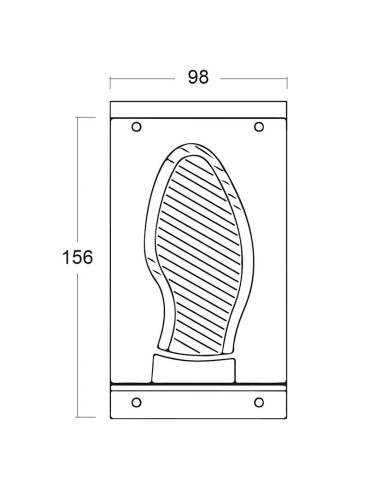 PLACA PISA PUERTA. INOX.