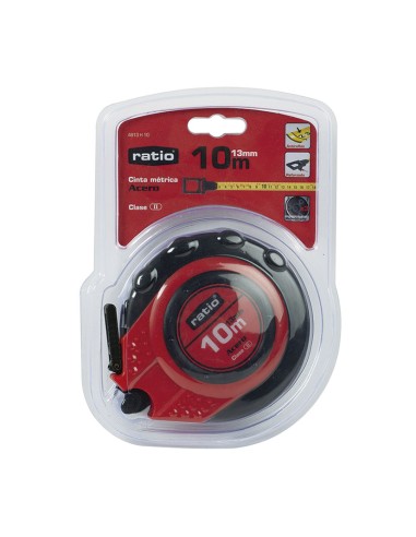 CINTA METRICA ACERO 13MM./10MTS.RATIO
