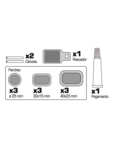 KIT REPARA PINCHAZOS BICI RATIO