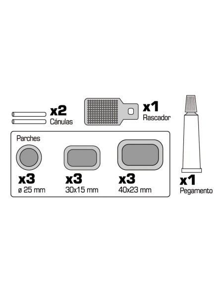 KIT REPARA PINCHAZOS BICI RATIO