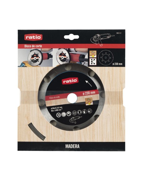 DISCO CORTE P/MADERA 230X2,0X22,2 RATIO
