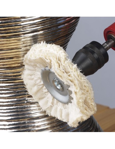 DISCO DE TELA Ø80MM.CON VASTAGO 6MM.