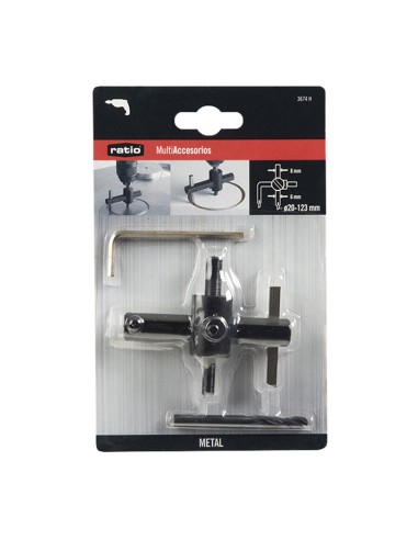 CORTACIRCULOS Ø20/123MM.CON BROCA HSS Ø6