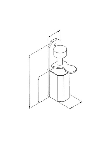 PEDAL RETENEDOR PUERTA. M. 805. BLCO.