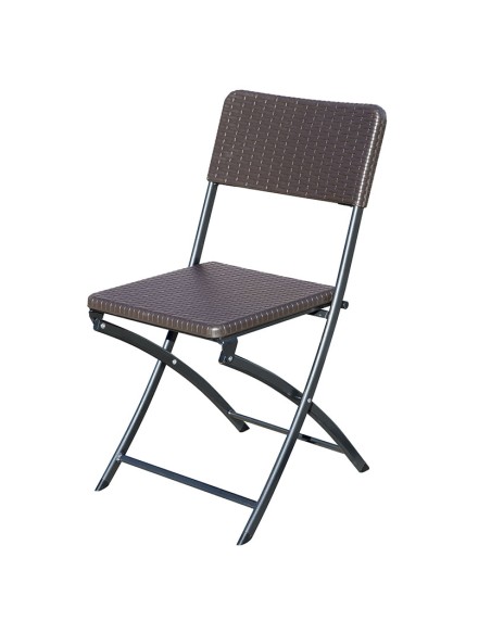 SILLA POLIETILENO RATAN PLEGABLE (2 UDS)