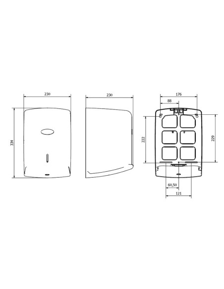 DISPENSADOR PAPEL MECHA SMART ABS BLCO.