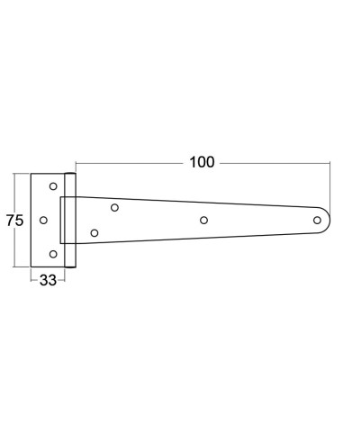 BISAGRA M.507.  CINCADA. 100 MM.
