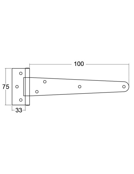 BISAGRA M.507.  CINCADA. 100 MM.