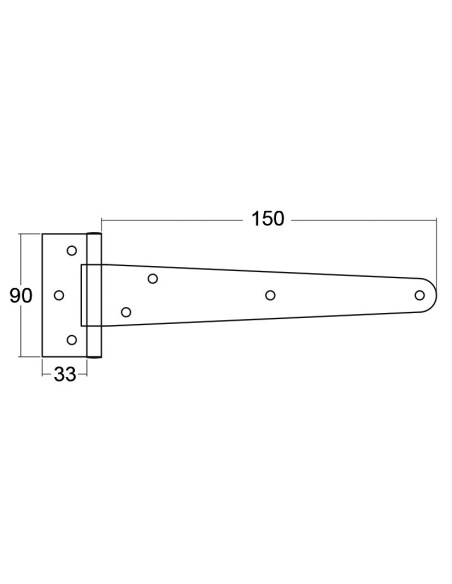BISAGRA M.507.  CINCADA. 150 MM.