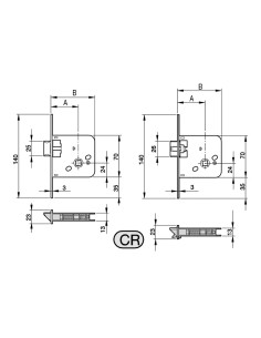CERRADURA EMBUTIR Nº 650/70 .HN.YALE 2
