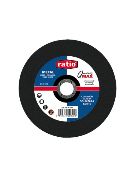 DISCO CORTE METAL 115X2.5X22 RATIO