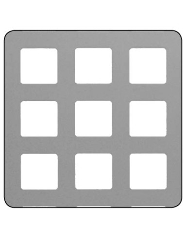 Chapa aluminio anodizado perforado cuadrado 500x250x1mm