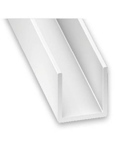 U PVC blanco 18x10x1mm-1m (int.16)