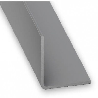 Angulo PVC gris aluminio 10x10 1m.