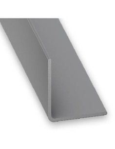 Ángulo igual PVC gris 20x20x1mm-1m