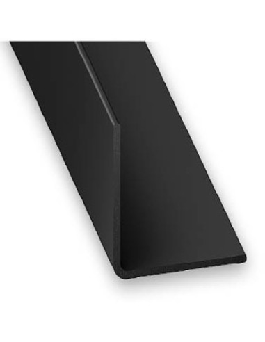 Angulo PVC negro 20x20 1m.