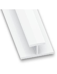 Perfil de unión en H PVC blanco 22x11x3,5mm-1m