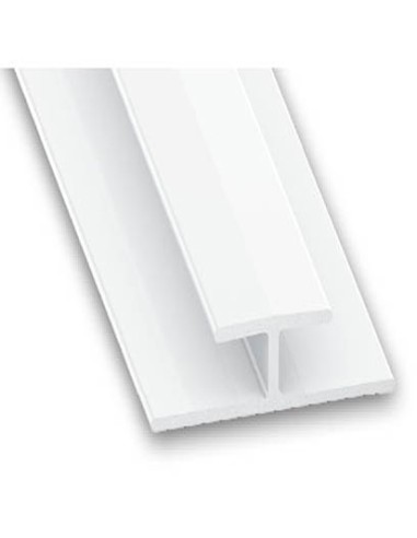 Perfil de unión en H PVC blanco 22x11x3,5mm-1m