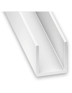 U PVC blanco 12x10x1mm-2m (int.10)