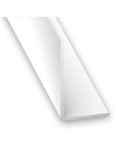 Ángulo desigual PVC blanco 10x20x1mm-2m