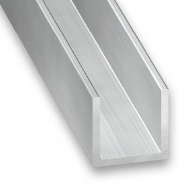 U aluminio bruto 20x20x20x1,5 interior 17mm 2m.