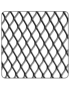 Chapa acero bruto desplegado (reja 10x5,5mm) 500x500x0,5mm