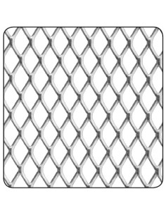 Chapa aluminio bruto desplegado (reja 10x5,5mm) 500x500x0,8mm