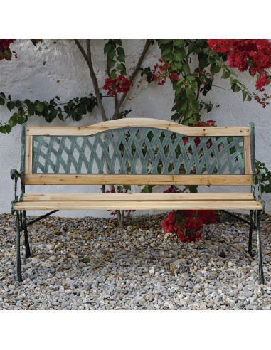 BANCO FORJA 122 CM RESPALDO PLAST.