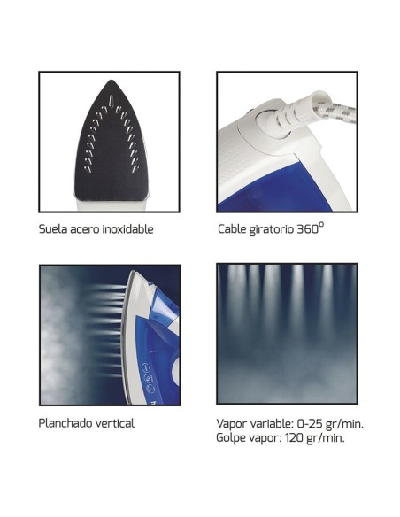 PLANCHA VAPOR HG-725I 2200W HABITEX