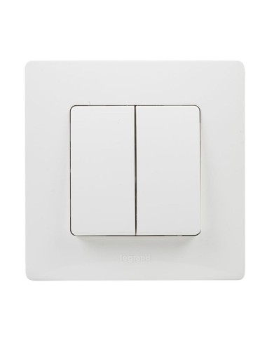 DOBLE CONMUTADOR BLANCO SERIE NILOE