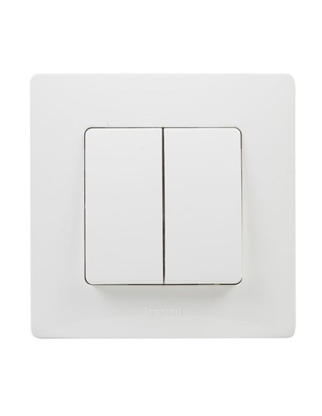 DOBLE CONMUTADOR BLANCO SERIE NILOE