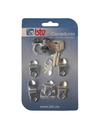 SET CERRADURAS BUZONES BTV. CROMADO.