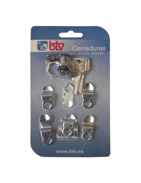 SET CERRADURAS BUZONES BTV. CROMADO.